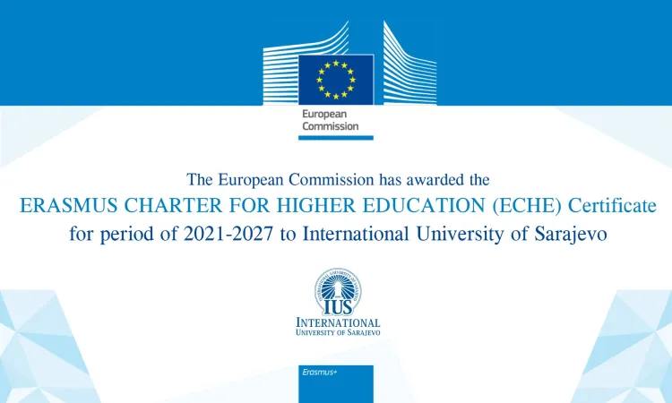 IUS, 2021-2027 Dönemi için Erasmus Yüksek Öğrenim Şartı (ECHE) Sertifikasını Elde Etti